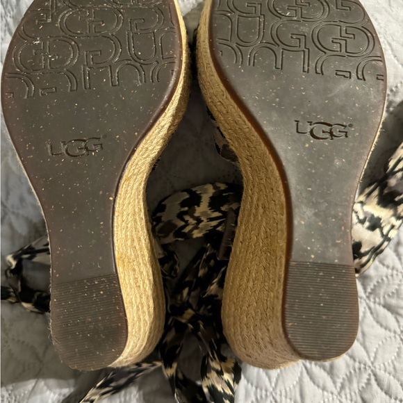UGG Lucianna Espadrille Wrap Wedges Sz 8 - Picture 5 of 6